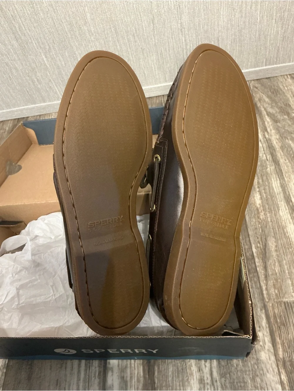 Classic Sperry Topsider Men's Brown Leather Boat Shoes Size 8